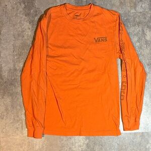 Vans Men's Orange Long Sleeve Shirt SZ Small
